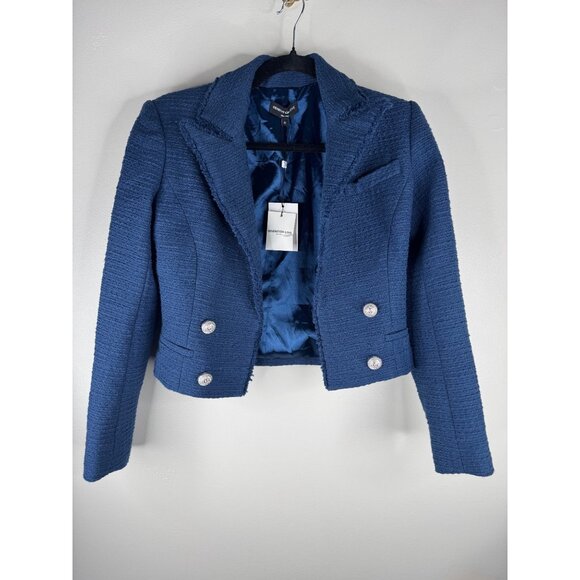 NWT GENERATION LOVE veronica tweed jacket in Oxford Navy Size XS Lined - Picture 4 of 9